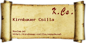 Kirnbauer Csilla névjegykártya